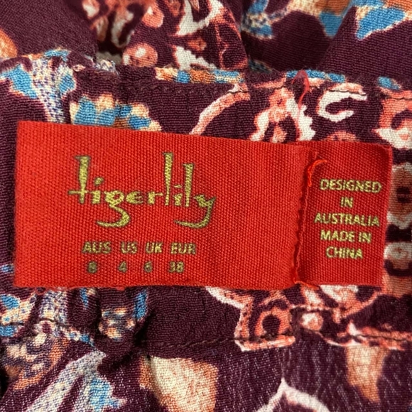 TIGERLILY Arbanasi Berry Purple High Waisted Wide Leg Pants RRP$199 - Picture 16 of 16